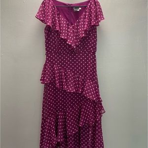 Pink with white polkadot dress size: L